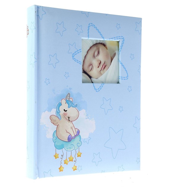 Book bound pocket album 10x15/200 B46200S UNICORN BLUE