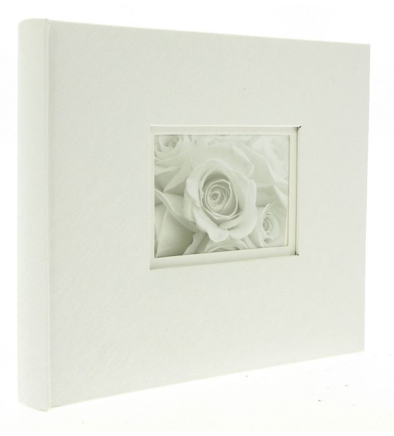 Book bound traditional album 29x24/40 DBCSH20 LOVE WHITE