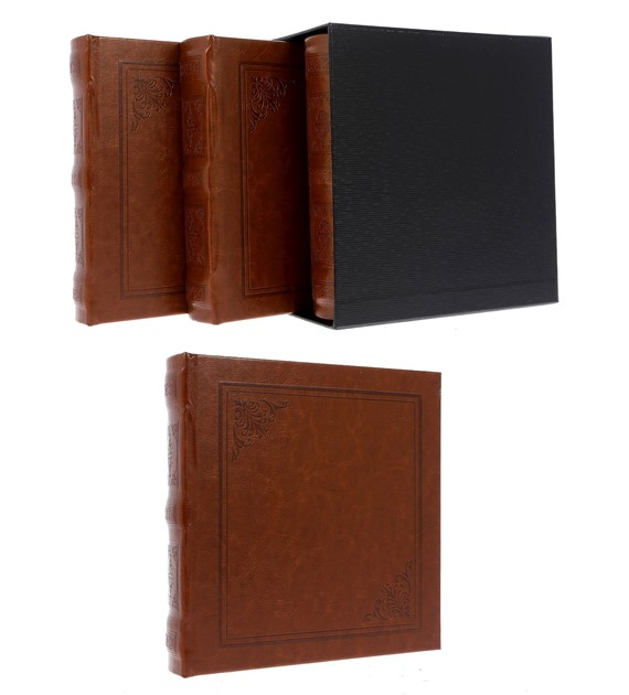 Book bound pocket albums in a gift box 10x15/200 x 3 KD46200 JOURNAL BOX3-1