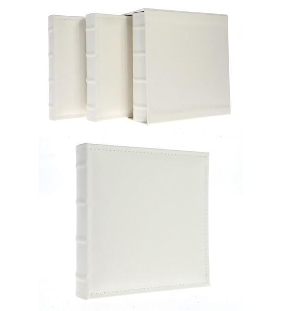 Book bound pocket albums in a gift box 10x15/200 x 3 KD46200 WHITE BOX3